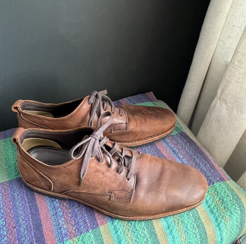 Timberland Boot Company BARDSTOWN Oxford Men 12 Brown Leather Derby PLAIN TOE gallery