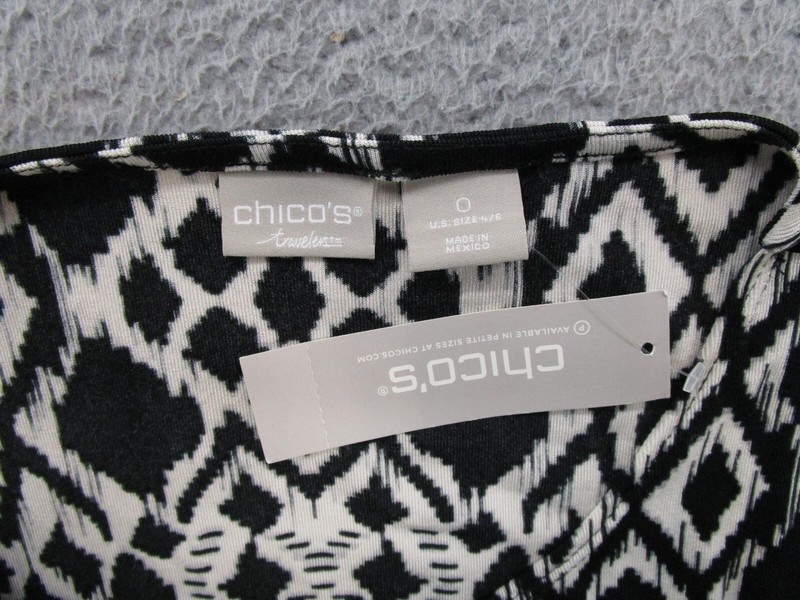 Chicos Travelers Women's Size 0 US Size 4 Sleeveless Aztec Stretch Dress NEW gallery