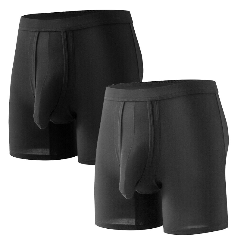 Men’s Sports Boxer Briefs Breathable Quick-Drying Separate Pouch Elephant Trunks
