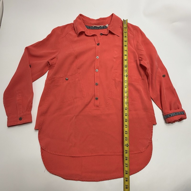 Soft Surroundings Size Small Coral Takara 100% Tencel Pullover Top Shirt Blouse gallery