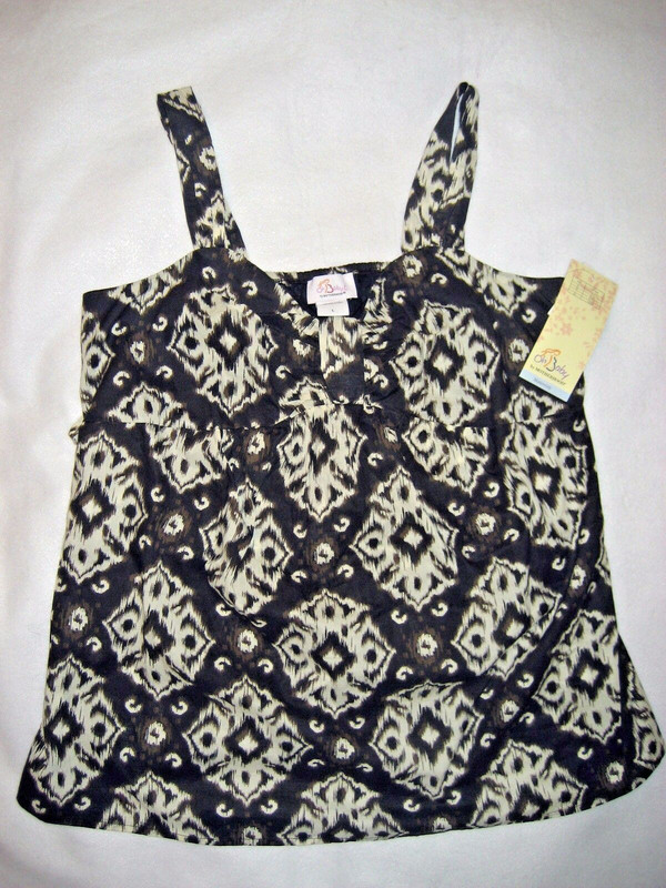 Women’s Oh Baby Maternity Cotton Sleeveless Top Blouse – Size Large – New