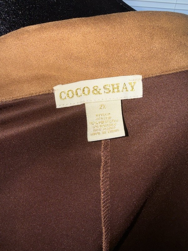 Coco & Shay Brown Suede Women’s Jacket Size 2X gallery