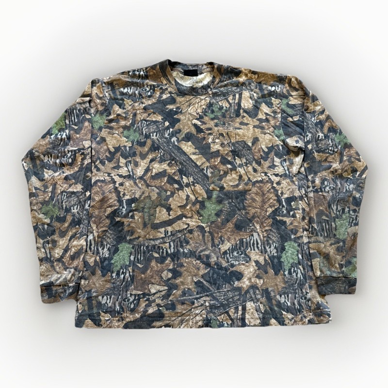 Mossy Oak Shirt Mens L Forest Floor Camo Liberty Bottomland Y2k Vintage