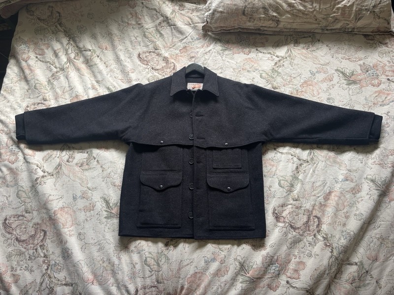 Filson Men’s Charcoal Double Mackinaw Cruiser, Size 42