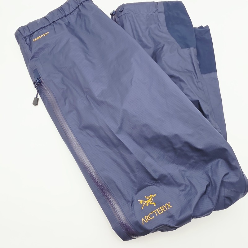 Arc’teryx / Gore-Tex Shell Pants Men XL Tall XLT Navy Full Zip Leg Nylon
