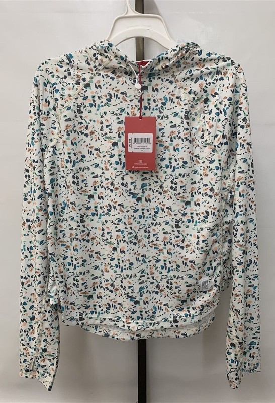 Topo Design Women’s Waterproof River Hoodie Natural Terrazzo X-Small or Large