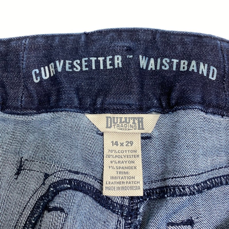 Duluth Curvesetter Double Flex Chapped Bootcut Jeans Womens 14 x 29 Denim 84809 gallery