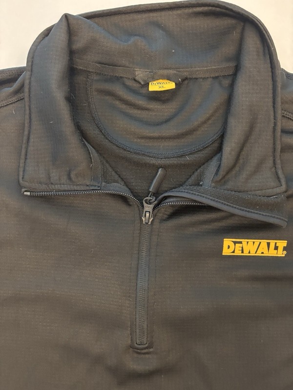 DEWALT Jonesboro Men’s Black 1/4 Zip Pullover Size XL Prostretch Workwear Tough