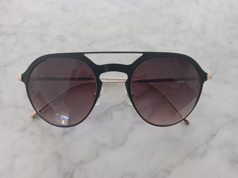 SAMA EYEWEAR SUNGLASSES MODEL 1999 IN BLACK-GOLD COLOR COMBINATION