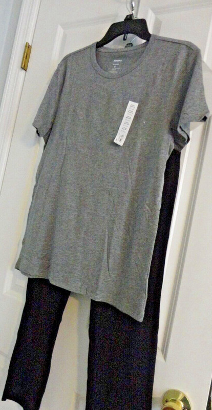 SONOMA 2 PIECE GRAY BLACK MEN’S SLEEPWARE 60% COTTON 40% RAYON SIZE S