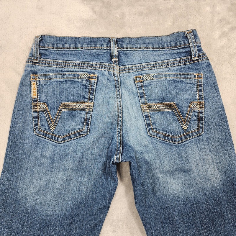 Cinch Jeans Mens 29x32 Blue Medium Wash Ian Slim Bootcut Stretch Denim Western gallery