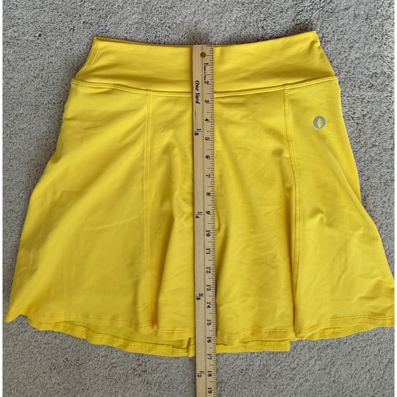 Donajo Size Small Womens Yellow Tennis Pickleball Athletic Skirt Skort gallery
