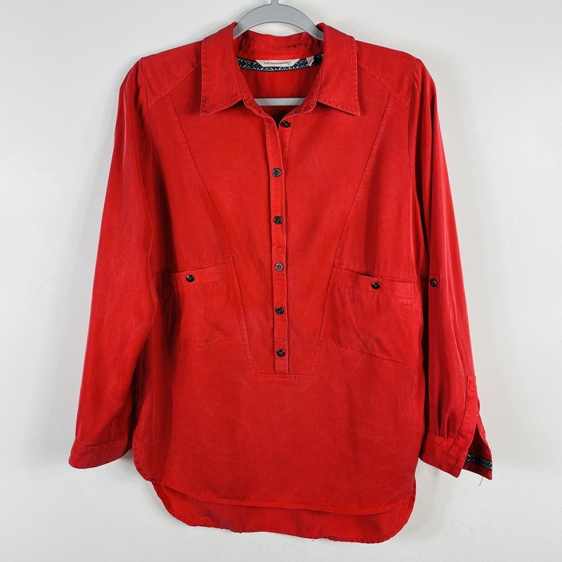 Soft Surroundings Top Small Coral Takara Tencel Pullover