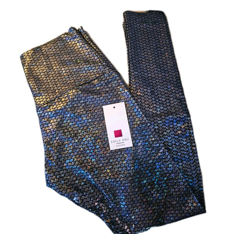Emily Hsu Women’s Midnight Mermaid Leggings Size Large