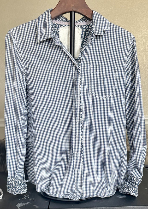 Miller’s Collection Men’s S Blue/White Check Long Sleeve Cotton Button-Up Shirt