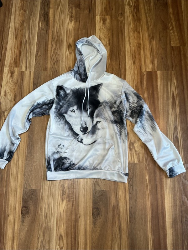 Men/Women Casual Siberian Husky Dog 3D Print Hoodie Sweater L Printed Both Sides