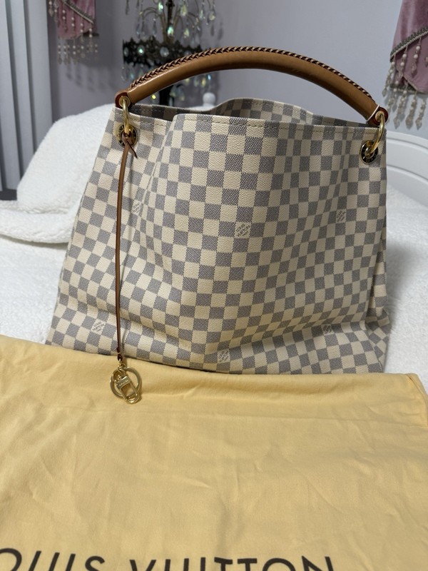 Louis Vuitton Damier Artsy GM Handle Beige/Blue w/ Box Dust Bag gallery
