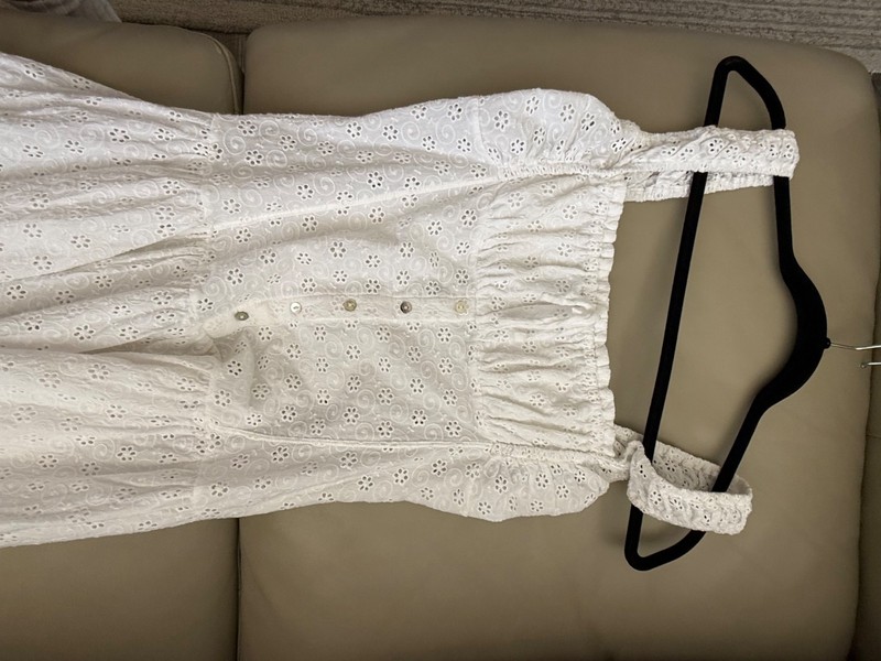 frankies bikinis dress white eyelit maxi dress cottagecore resort