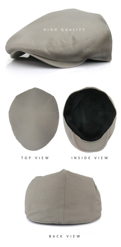 Fitted Mens Cotton Flat Cap Summer Golf Driving Ivy Hat Retro Gatsby Cabbie Cap gallery