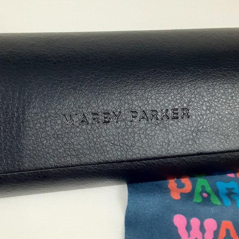 Warby Parker Hard Shell Eyeglasses Case Sunglasses Storage Case Travel Blue gallery