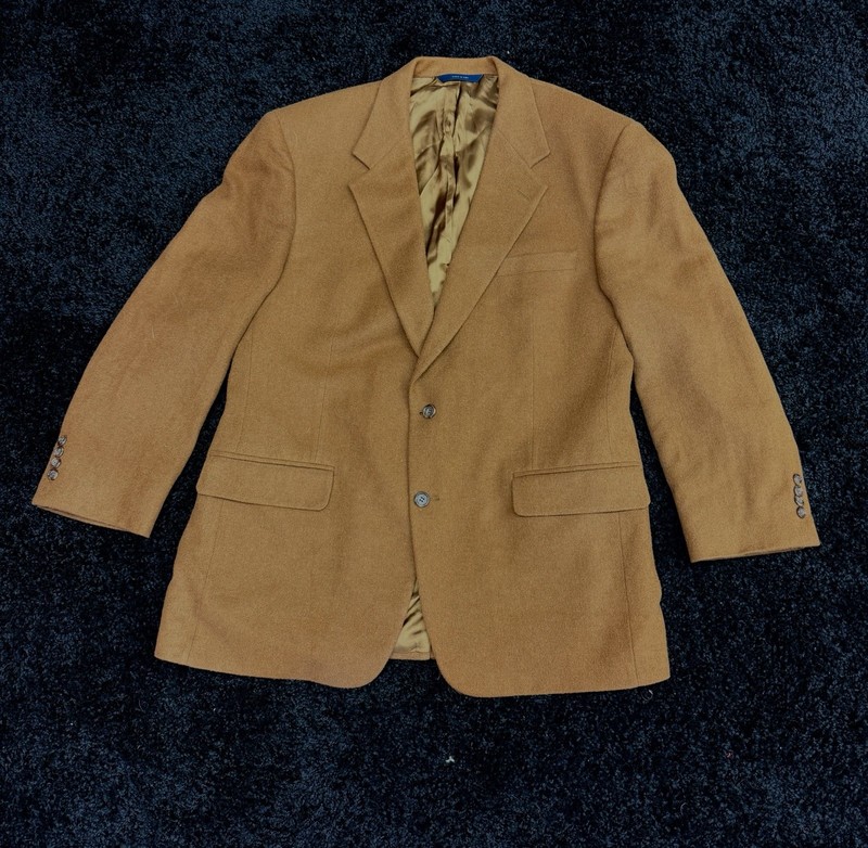 Vintage Brooks Brothers Camel Hair Blazer Union Made In The USA Dark Academia
