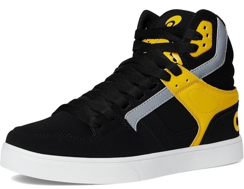 Osiris Clone Black Yellow White Mens Skate Hi Top Trainers
