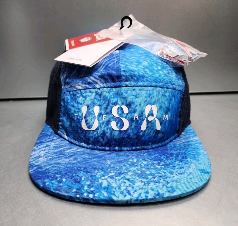 New Nike Team USA Olympics Fly Hat Running Cap Adult Size Large / XL Patches