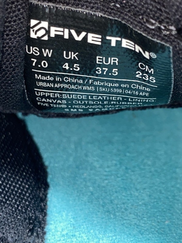 Five Ten Urban Approach Stealth Climbing Shoes Sneakers Bike Shoes Womens Size 7 gallery