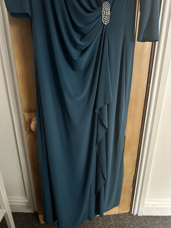 Stunning Turquoise Joanna Hope Dress Size 22 Worn Once - Perfect Condition. gallery