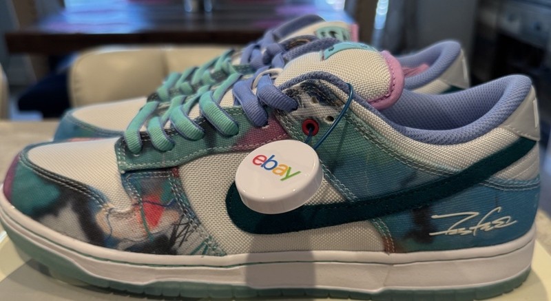 Size 11.5 – Futura Laboratories x Nike Dunk SB Low Bleached Aqua Ships Same Day