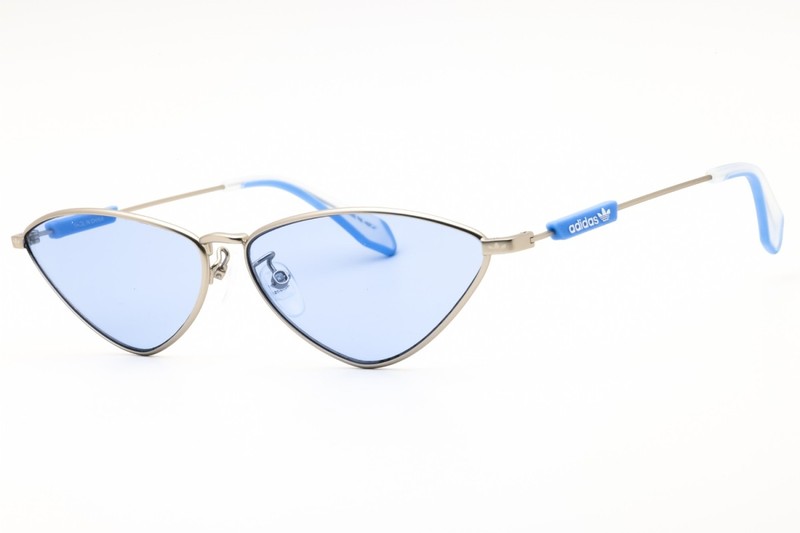 Adidas OR0084 16V Shiny Palladium/Blue 61-14-140 Sunglasses New Authentic