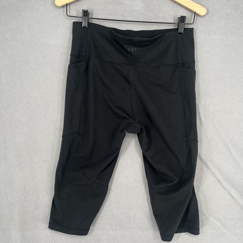LSKD Leggings Womens Extra Large Black Capri Gym Training Compression Waist Crop gallery