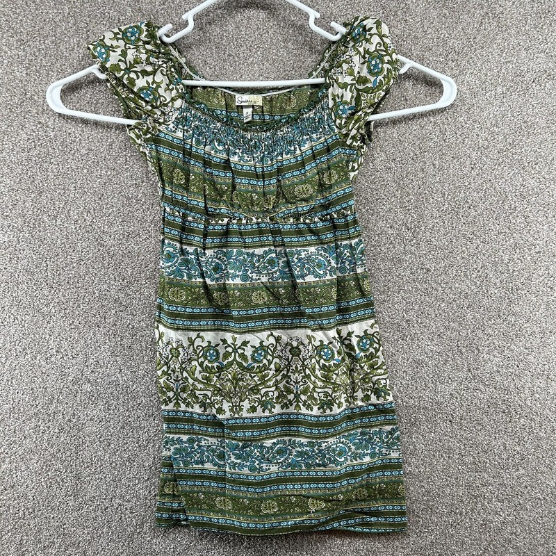 Speechless Women’s Dress Size Small Blue Green Multicolor Floral Sleeveless