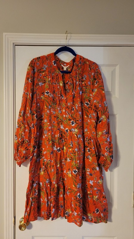 Terra & Sky 2x Dress Red wirh Floral Print