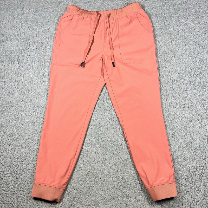 VRST Limitless Joggers Pants Size Medium Mens Coral Athletic Stretch Performance
