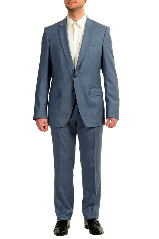 Hugo Boss Men’s «Huge6/Genius5» Slim Fit 100% Wool Two Button Suit US 42L IT 52L