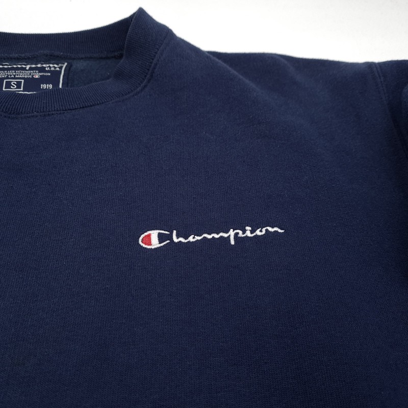 Champion Sweatshirt Blue Relaxed Fit Jumper Crew Sweat Casual Women Bn3 Size S gallery