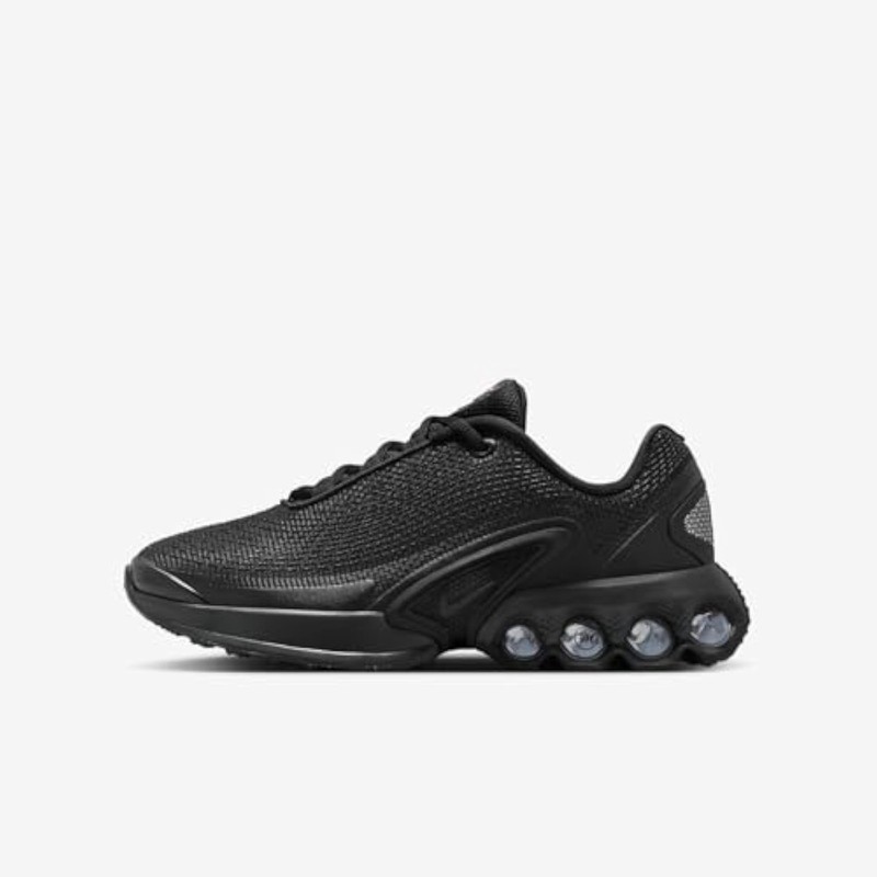 Nike Air Max Dn Big Kids' Shoes (FB8987-004, Black/Black/Metallic Dark Grey) Siz gallery
