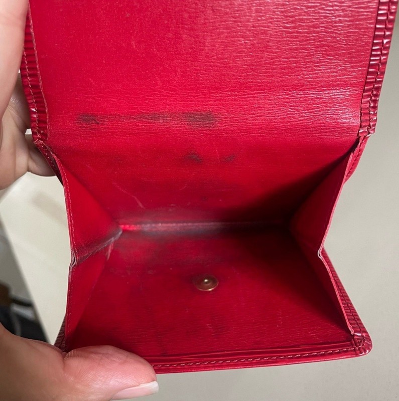 Authentic Louis Vuitton LV Red Epi Leather Compact Tri-Fold Wallet (11cm x 10cm) gallery