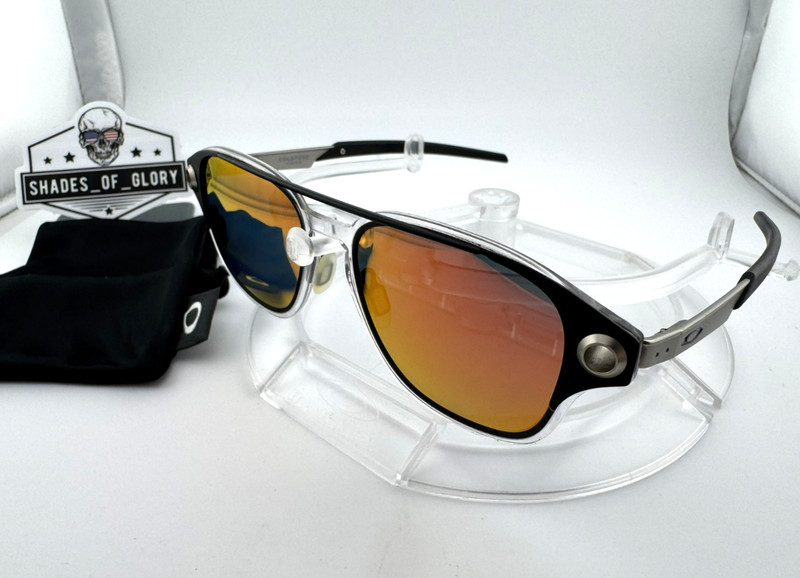 OAKLEY COLDFUSE MATTE BLACK RUBY RED AFTERMARKET POLARIZED SUNGLASSES OO6042-01