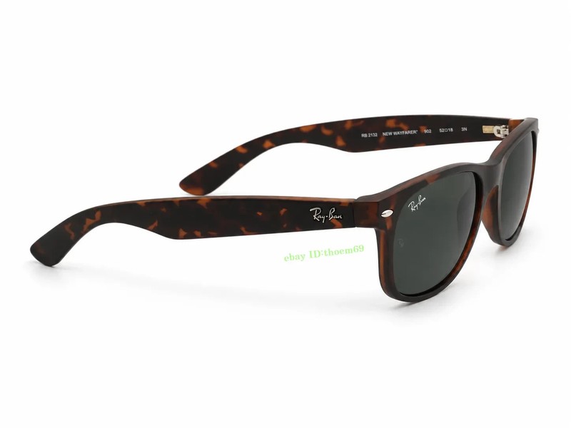 RAY-BAN NEW WAYFARER RB2132 865/B1 55MM SUNGLASSES Dark Grey LENS Matte Havana gallery
