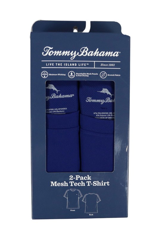 Tommy Bahama 2-Pack Mesh Tech Island Life Crew Neck Short Sleeve T-Shirt NIB