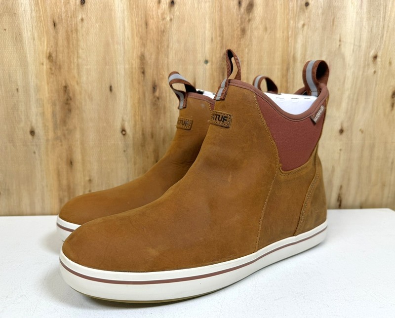 Xtratuf Ankle Deck Boots Men’s SIZE 10 Waterproof Leather XAL-700 (Z)
