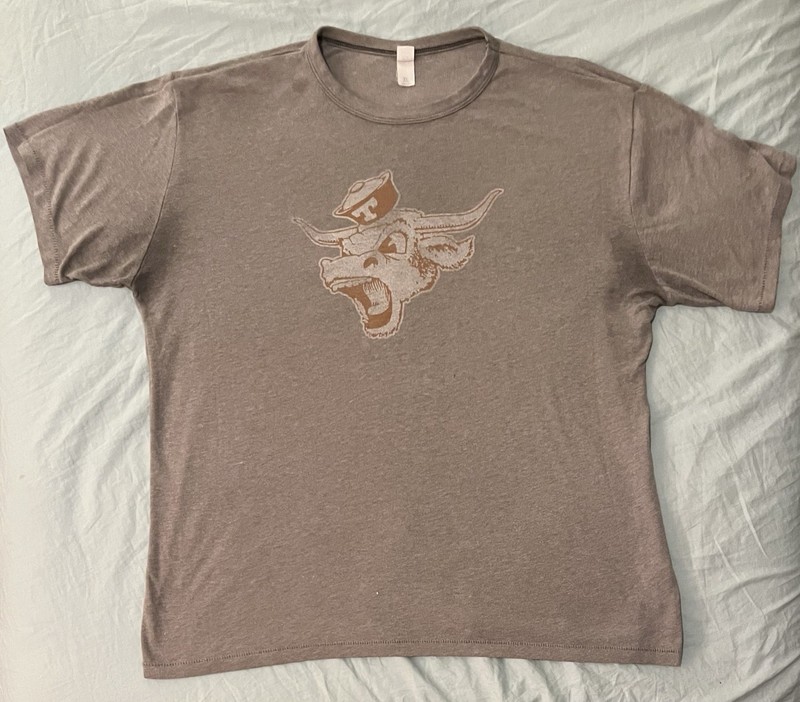 Texas Longhorns football University Single Stitch T Shirt angry bevo sports