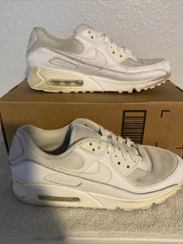 Nike Mens Air Max 90 Triple White Size 8.5 Men’s