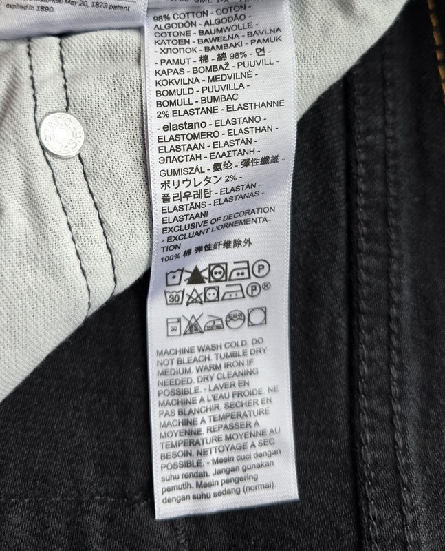 Levi's Men's 511 Slim Jeans Stretch Black Denim NEW 34x32 gallery