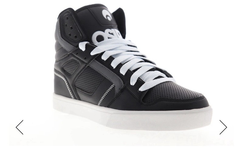 NWOB Osiris Clone 1322 149 Mens Black Leather Skate Inspired Sneakers size 14