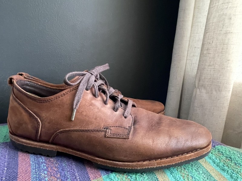 Timberland Boot Company BARDSTOWN Oxford Men 12 Brown Leather Derby PLAIN TOE gallery