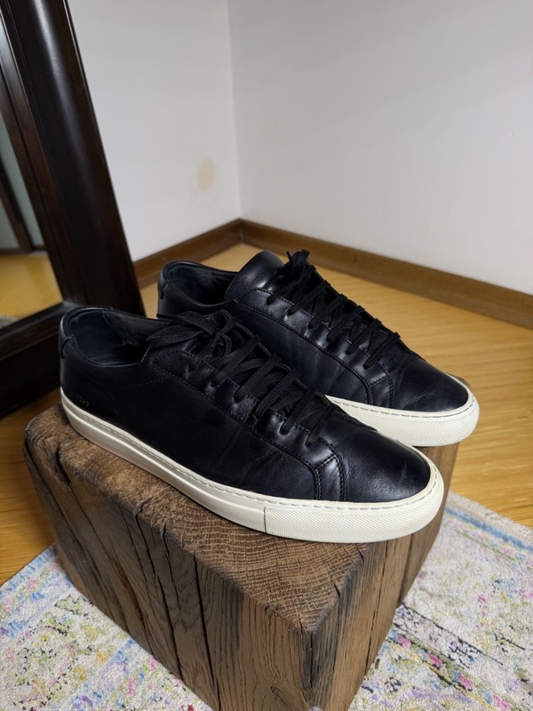 Common Projects Achilles Leather Sneakers in Black Size 43EU gallery