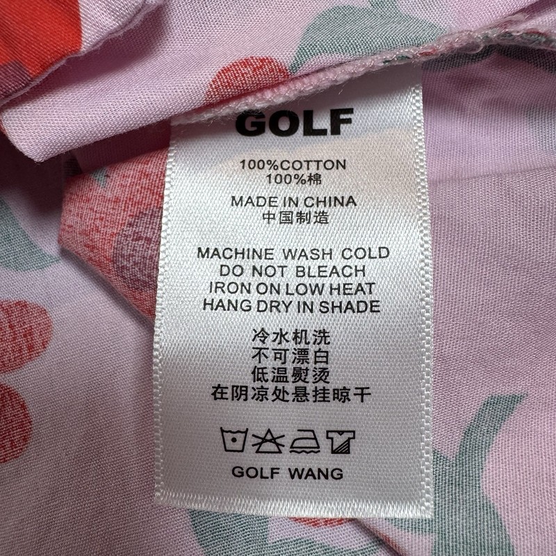 GOLF Wang Men's Floral Print Pink Button-Front Shirt and Pant Set Medium gallery